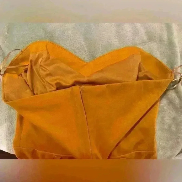 Women’s Yellow Strapless Have Romper - Picture 5 of 10